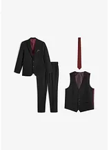 Anzug mit Weste und Krawatte (4-tlg.Set), Slim Fit