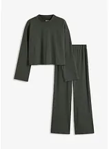 Oversized Loungewear Hausanzug aus weicher Rippe