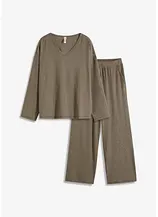 Oversized Loungewear Hausanzug aus weicher Rippe