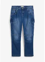 Relaxed Fit Cargo-Stretch-Jeans, Straight