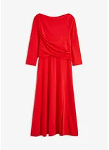 drapiertes Midikleid mit 3/4 Ärmel