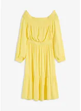 Carmen-Kleid aus strukturierter Viskose