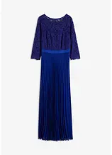 Chiffonkleid mit Spitze und Plissee-Rock