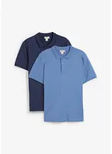 Jersey-Poloshirt (2er Pack) aus reiner Bio-Baumwolle
