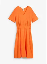 Midikleid aus luftigem Seersucker