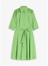 Hemdblusenkleid mit Spitze und Bindeband