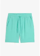 Musselin-Shorts aus reiner Baumwolle, Regular Fit