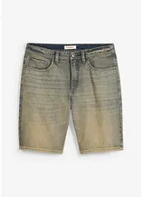 Dirty Washed Stretch-Jeans-Bermuda, Regular Fit