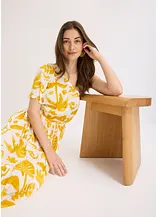 One-Shoulder-Kleid aus strukturierter Viskose