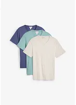 T-Shirt mit V-Ausschnitt (3er Pack)