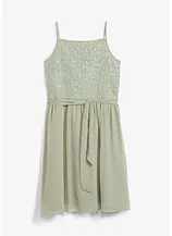 Chiffonkleid mit Pailletten