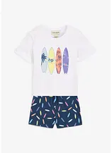 T-Shirt und kurze Hose aus reiner Baumwolle (2-tlg.Set)