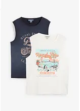 Muskel-Shirt in gewaschener Optik (2er Pack)