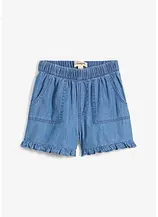 Jeans-Shorts aus fließender Baumwolle