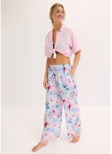 Lange Pyjamahose aus glänzendem Satin