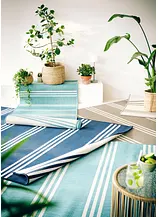 In- und Outdoor Wende-Teppich mit Streifen