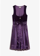 Dirndl mit Samt in Midilänge (2-tlg.Set)