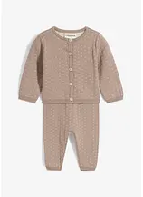 Strickjacke und Hose aus Baumwoll-Mix (2-tlg.Set)