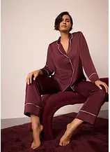 Gewebter Pyjama aus glänzendem Satin
