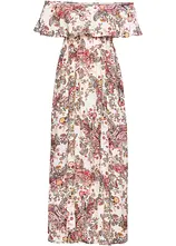 Carmen-Kleid aus fließender Viskose