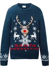 Feinstrickpullover mit Weihnachtsmotiv