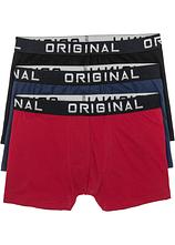 Boxershorts eng mit Baumwolle (3er Pack) in rot von vorne - bonprix
