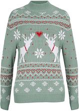 Optional[Norweger-Pullover mit Turtleneck in grün von vorne - bonprix]