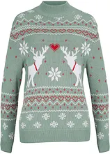 Norweger-Pullover mit Turtleneck