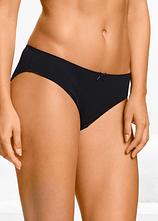 Slip (6er Pack) in schwarz von vorne - bonprix