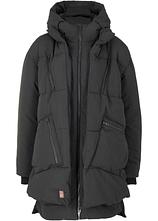 Oversize Winterjacke mit Kapuze in schwarz von vorne - bonprix