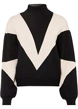 Oversize-Pullover in schwarz von vorne - bonprix