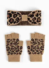 Stirnband und Handschuhe (3-tlg-Set)
