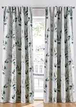 Abdunkelnder Vorhang mit floralem Glanz Druck (1er Pack)