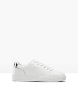 Sneaker mit Metallic-Details in weiß von vorne - bonprix