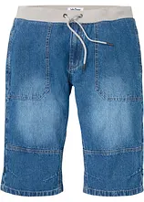 Leichte Long Schlupf-Jeans-Bermuda mit Komfortbund, Relaxed Fit