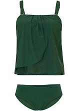 Bandeau-Tankini (2-tlg.Set) in grün von vorne - bonprix