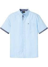 Oxford-Kurzarmhemd aus Baumwolle in Regular Fit in blau von vorne - bonprix