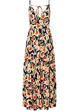 Maxikleid aus softem Viskose-Mix in schwarz von vorne - bonprix