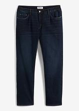 Optional[Thermo Relaxed Fit Stretch-Jeans mit Komfortbund, Straight in blau von vorne - bonprix]