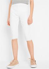Capri-Leggings mit Bio-Baumwolle (2er Pack) in weiß von vorne - bonprix