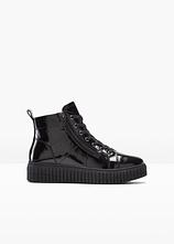 Jana Schnürboots in schwarz von vorne - Jana