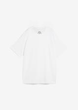 Oversize-Shirt aus reiner schwerer Bio-Baumwolle in weiß von vorne - bonprix