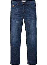 Classic-Fit-Jeans mit verstärktem Schritt, Tapered in blau von vorne - bonprix