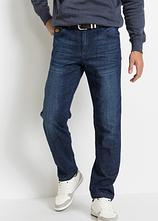 Classic-Fit-Jeans mit verstärktem Schritt, Tapered in blau von vorne - bonprix