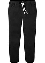 Regular Fit Stretch-Schlupfhose, Straight in schwarz von vorne - bonprix
