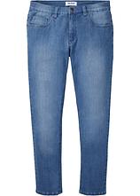 Optional[Leichte Slim Fit Stretch-Jeans, Straight in blau von vorne - bonprix]
