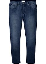 Optional[Leichte Slim Fit Stretch-Jeans, Straight in blau von vorne - bonprix]