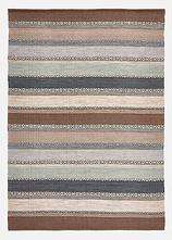 Kelim-Teppich mit Streifen in sanften Naturtönen in braun - bonprix