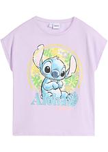 Disney Stitch T-Shirt in lila von vorne - Lilo & Stitch