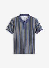Poloshirt aus reiner Bio-Baumwolle in blau von vorne - bonprix